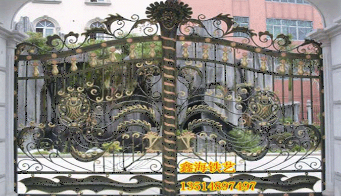 内蒙古锻造铁艺大门安装