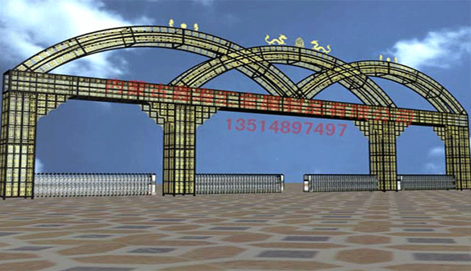 包头铁艺门楼安装 包头铁艺门楼安装